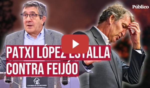 Embedded thumbnail for Patxi López se ríe de la propuesta de Feijóo y el PP: &quot;Pulseras para saber dónde estaban&quot;