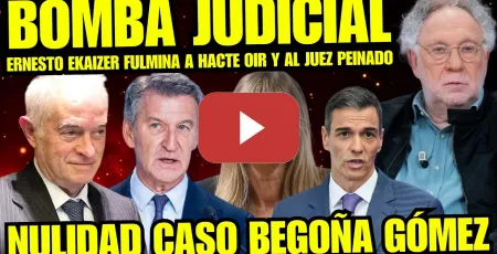 Embedded thumbnail for ¡BOMBAZO! ERNESTO EKAIZER PILLA TRAMPA AL JUEZ PEINADO POR MANIPULAR AUTO "BEGOÑA GÓMEZ LIBRE"