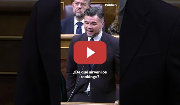 Embedded thumbnail for La advertencia de Rufián a Sánchez: &quot;A usted lo que le va a echar de Moncloa es el coste de la vida&quot;