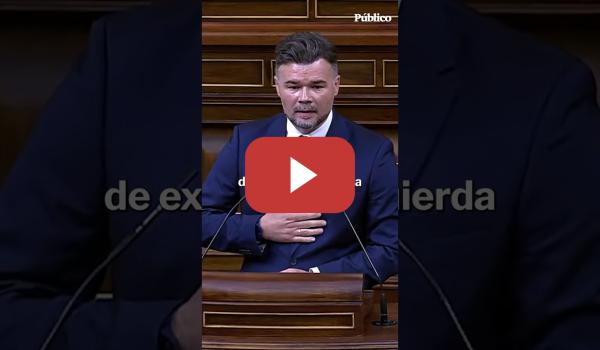 Embedded thumbnail for Rufián, sobre la condena a Ábalos: "Me puede parecer mal que le metan más pena que a Miguel Carcaño"