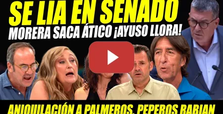 Embedded thumbnail for ¡AYUSO LLORA! MORERA LA ANIQUILA POR ÁTICO Y PP RABIA. PALMEROS SUFREN RECITAL DE BENJA PRADO