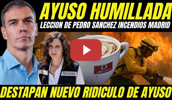 Embedded thumbnail for LECCIÓN DE PEDRO SÁNCHEZ A AYUSO "HUMILLADA TRAS PERDER TIEMPO DESAYUNANDO CRISIS INCENDIOS MADRID"