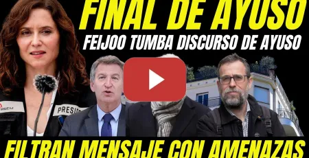Embedded thumbnail for AYUSO ES DELATADA "FEIJÓO ADMITE CONOCER COMPRA ÁTICO DE AYUSO DESDE ABRIL Y LA VENDE PUBLICAMENTE