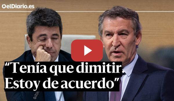 Embedded thumbnail for Feijóo asegura que Mazón dejará la presidencia del PP valenciano en las próximas semanas