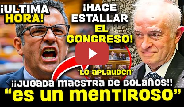Embedded thumbnail for 💥¡¡ESCANDALO!! JUGADA MAESTRA DE BOLAÑOS DEJA EN JAQUE AL JUEZ PEINADO: ¡PODRÍA HABER PREVARICACIÓN!