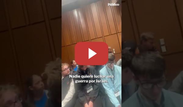 Embedded thumbnail for Los gritos de un exsargento de la marina estadounidense: "Nadie quiere luchar una guerra por Israel"