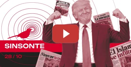 Embedded thumbnail for Trump azuza el voto del miedo / Flávio Bolsonaro huye a EEUU | Sinsonte 2x62