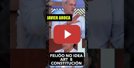 Embedded thumbnail for Javier Aroca. Feijóo no sabe ni lo que es el Artículo 8 de la Constitución.