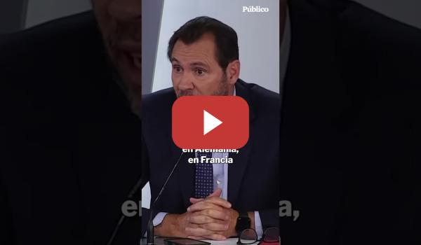 Embedded thumbnail for ÓSCAR PUENTE: "El tren en España es de los más seguros del mundo"