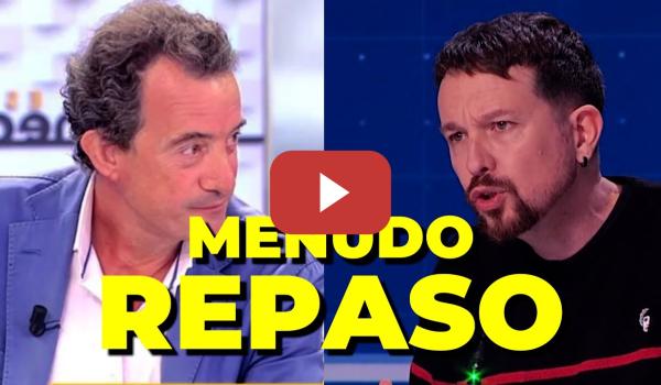 Embedded thumbnail for Pablo Iglesias deja a un tertuliano de derechas por los suelos al hablar de Amancio Ortega