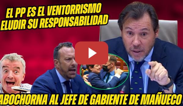 Embedded thumbnail for ÓSCAR PUENTE DESTRUYE al PP y al CEO RYANAIR CHANTAJISTA: &quot;VENTORRISMO, su forma de hacer POLÍTICA&quot;