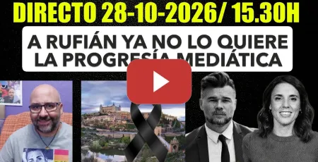 Embedded thumbnail for Directo 28 Octubre de 2026/ 15.30h. A Rufián ya no lo quieren. Accidente tren Toledo.