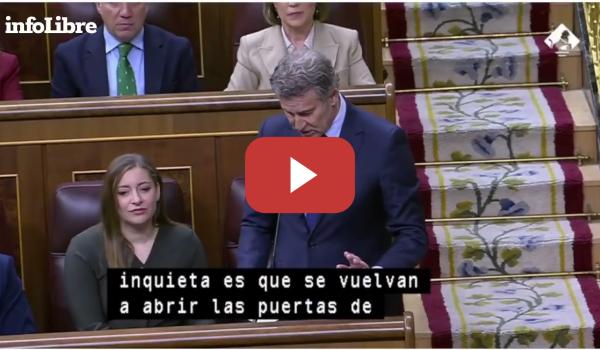 Embedded thumbnail for Feijóo se traba tratando de responder irónicamente a Sánchez