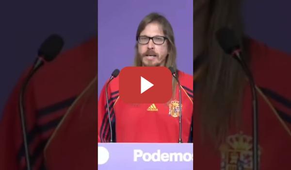 Embedded thumbnail for Podemos celebra el éxito de la selección española de fútbol y la humillación a Donald Trump