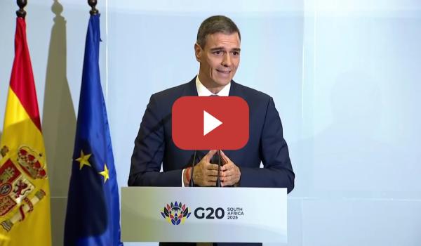 Embedded thumbnail for Pedro Sánchez comparece tras la cumbre del G20