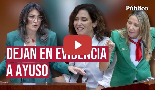 Embedded thumbnail for PSOE y Más Madrid retratan a Ayuso por la situación judicial de su pareja y su defensa de Israel