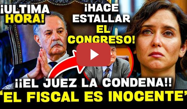 Embedded thumbnail for 💥¡¡BOMBAZO!! EL JUEZ HURTADO CONDENA A AYUSO Y FILTRA QUE NO HAY NADA EN LOS WHATSAPP DEL FISCAL