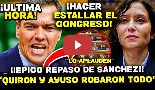 Embedded thumbnail for 💥SÁNCHEZ DESTAPA EL PLAN DEL PP PARA SALVAR AL NOVIO DE AYUSO: ¡AUTOAMNISTÍA ESCANDALOSA!