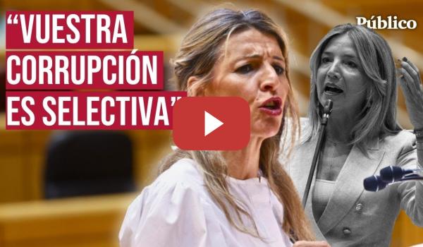 Embedded thumbnail for Yolanda Díaz retrata al PP: “Les importa un rábano la corrupción”