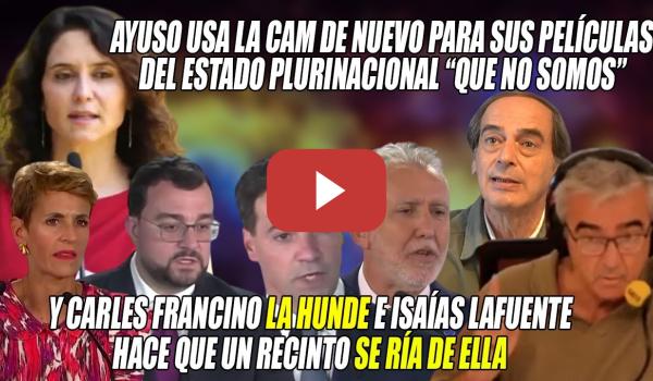 Embedded thumbnail for BOFETADA de Carles Francino y Lafuente a Ayuso⚡Usa la CAM para lavar su PAYUSADA⚡Se RÍEN de ella