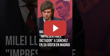 Embedded thumbnail for "Impresentable dictador": Javier Milei insulta a Pedro Sánchez en su visita a Madrid