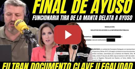 Embedded thumbnail for FUNCIONARIA TIRA DE LA MANTA Y DELATA A AYUSO COMPRA DE ÁTICO "FILTRAN DOCUMENTO CLAVE IRREGULARIDES
