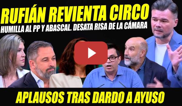 Embedded thumbnail for BESTIAL RUFIÁN: SE RÍE DE ABASCAL Y HUMILLA AL PP POR OTRA MOCIÓN FAKE. PISARELLO Y REGO FINIQUITAN