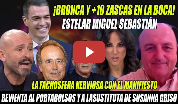 Embedded thumbnail for BRONCA,ZASCA y RECITAL de Miguel Sebastián DEFENDIENDO MANIFIESTO ante el FACHERÍO👏Serrat C0MUNISTA