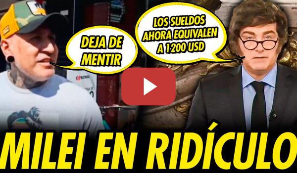 Embedded thumbnail for RIDÍCULO DE MILEI EN CADENA NACIONAL Y EN LAS CALLES CONTRA SU VETO A LA UNIVERSIDAD