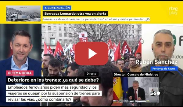 Embedded thumbnail for Rubén Sánchez: "Hay que reformar el reglamento europeo del sector ferroviario frente a los retrasos"