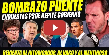 Embedded thumbnail for ÓSCAR PUENTE REVELA ENCUESTA PSOE REPETIR GOBIERNO. DESMONTA BULOS POLICÍA CEUTA.HUNDE DERECHAS