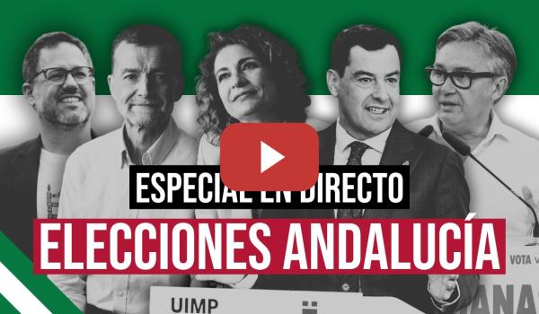 Embedded thumbnail for ELECCIONES ANDALUCÍA | Sigue el especial de PÚBLICO en directo: ÚLTIMA HORA, RESULTADOS y ANÁLISIS