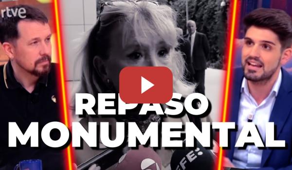 Embedded thumbnail for Pablo Iglesias responde a Esperanza Aguirre y se merienda a un periodista de derechas en TVE