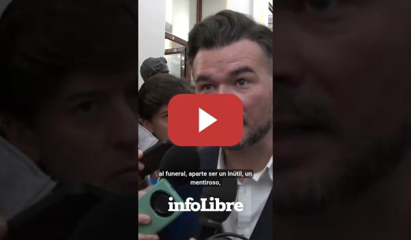 Embedded thumbnail for Rufián: “Que Mazón vaya hoy al funeral de la dana es de psicópata"