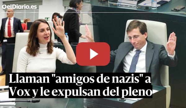 Embedded thumbnail for TENSIÓN en el pleno de MADRID: EXPULSAN a Rita Maestre por llamar &quot;amigos de los NAZIS&quot; a VOX
