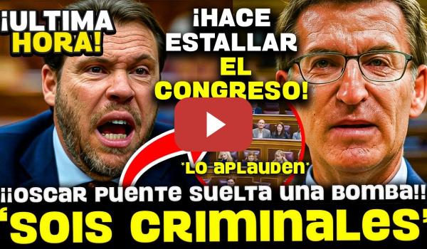 Embedded thumbnail for 💥ÓSCAR PUENTE LLAMA “ORGANIZACIÓN CRIMINAL” AL PP POR SU CORRUPCIÓN Y ESCÁNDALOS JUDICIALES