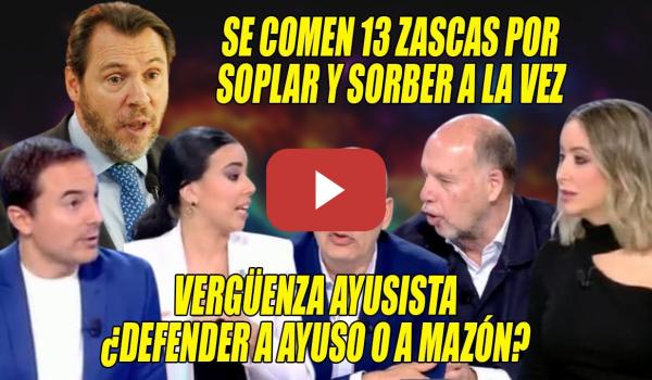 Embedded thumbnail for 13 ZASCAS se COMEN el de OkDiario y la de Telemadrid x ENFERMIZA DEFENSA al PP🔥BRUTAL Sarah y Lobato