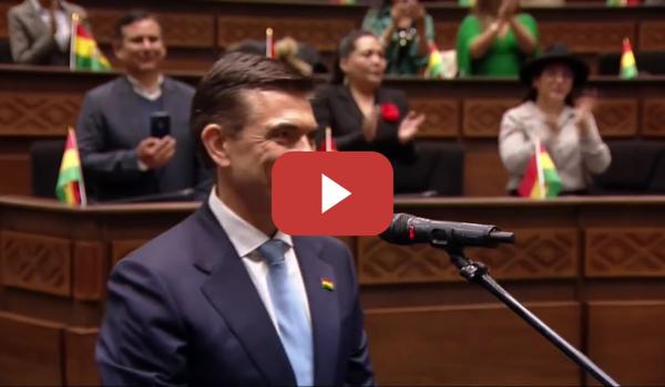 Embedded thumbnail for Rodrigo Paz jura el cargo como presidente de Bolivia