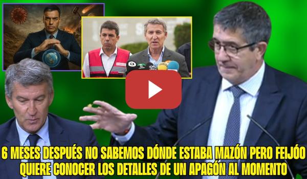 Embedded thumbnail for PATXI LÓPEZ ATIZA al INFANTIL FEIJÓO ¡NO SABE DÓNDE estaba MAZÓN! &quot;SÁNCHEZ HA APAGADO la LUZ...&quot;