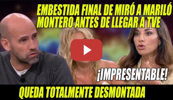 Embedded thumbnail for ANTOLÓGICA ESCABECHINA de Gonzalo Miró a Mariló Montero, SU ÚLTIMO BAILE en A3-Afra Blanco SUMA