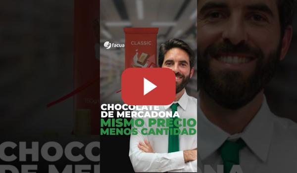 Embedded thumbnail for CHOCOLATE DE MERCADONA: MISMO PRECIO, MENOS CANTIDAD