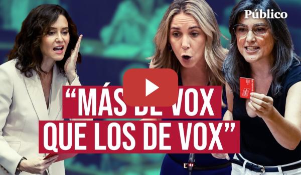 Embedded thumbnail for El repaso de BERGEROT y MAR ESPINAR al gobierno de AYUSO: "Solo les mueve la xenofobia y la inquina"