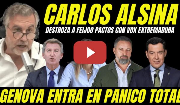 Embedded thumbnail for CARLOS ALSINA DESTROZA A FEIJÓO Y AL PP "PACTO RACISTA INMIGRACIÓN CON VOX INCUMPLE LA LEY"