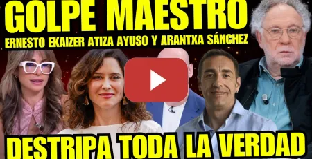 Embedded thumbnail for ¡BRUTAL! ERNESTO EKAIZER DESTROZA A AYUSO Y ARANTXA SÁNCHEZ CON EL MAYOR ZASCA “SE RÍEN DE ELLA”