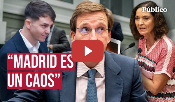Embedded thumbnail for Más Madrid y PSOE ponen contra las cuerdas a Almeida por el &quot;caos&quot; en Madrid y la masacre en Gaza
