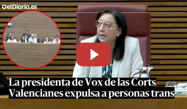 Embedded thumbnail for EXPULSADO un COLECTIVO TRANS de las CORTS VALENCIANES por protestar contra el recorte de derechos