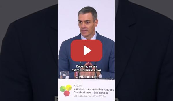 Embedded thumbnail for Sánchez responde a Trump tras las críticas a España: "Esta guerra es un error"