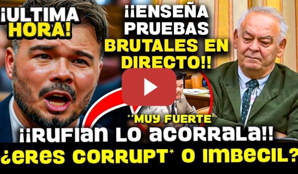 Embedded thumbnail for 💥¡¡MUY FUERTE!! RUFIAN ACORRALA A EUGENIO PINO SOCIO DE M RAJOY  ERES UN CORRUPTO Y UN COBARDE