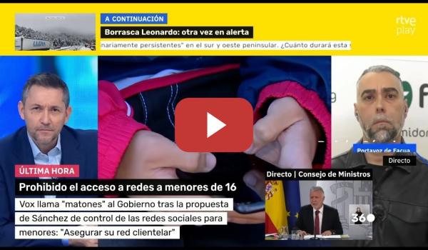 Embedded thumbnail for Rubén Sánchez: "El discurso de odio en redes es especialmente peligroso para los menores"